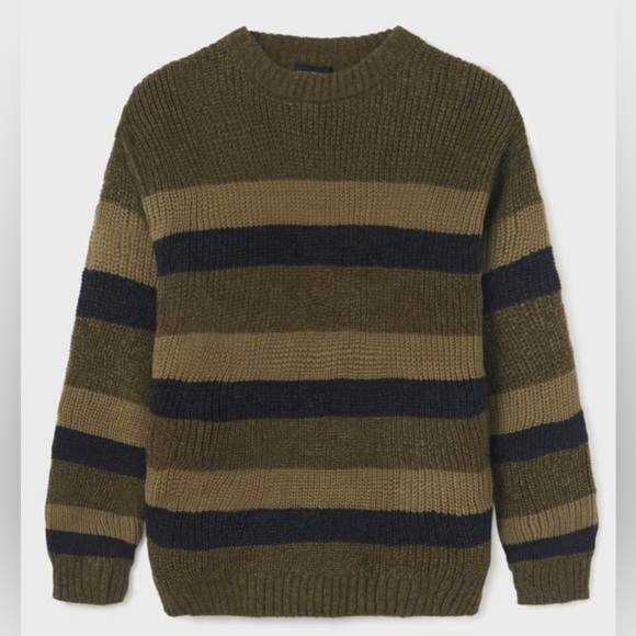 Majoral Nukutavake knit sweater boys jumper green striped Spanish fashion - Picture 3 of 9
